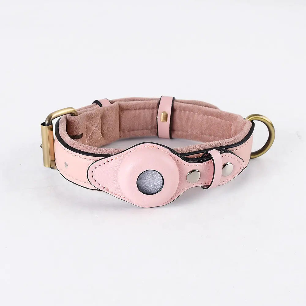 PawTrack Leather GPS Collar - Premium Pet Holder KaiiRova