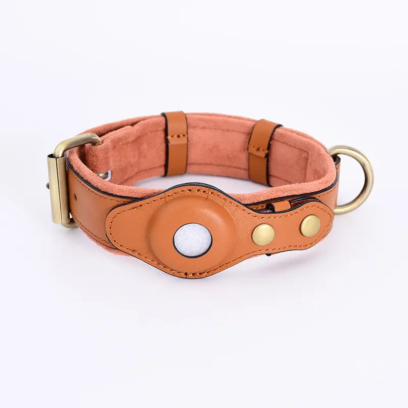 PawTrack Leather GPS Collar - Premium Pet Holder KaiiRova