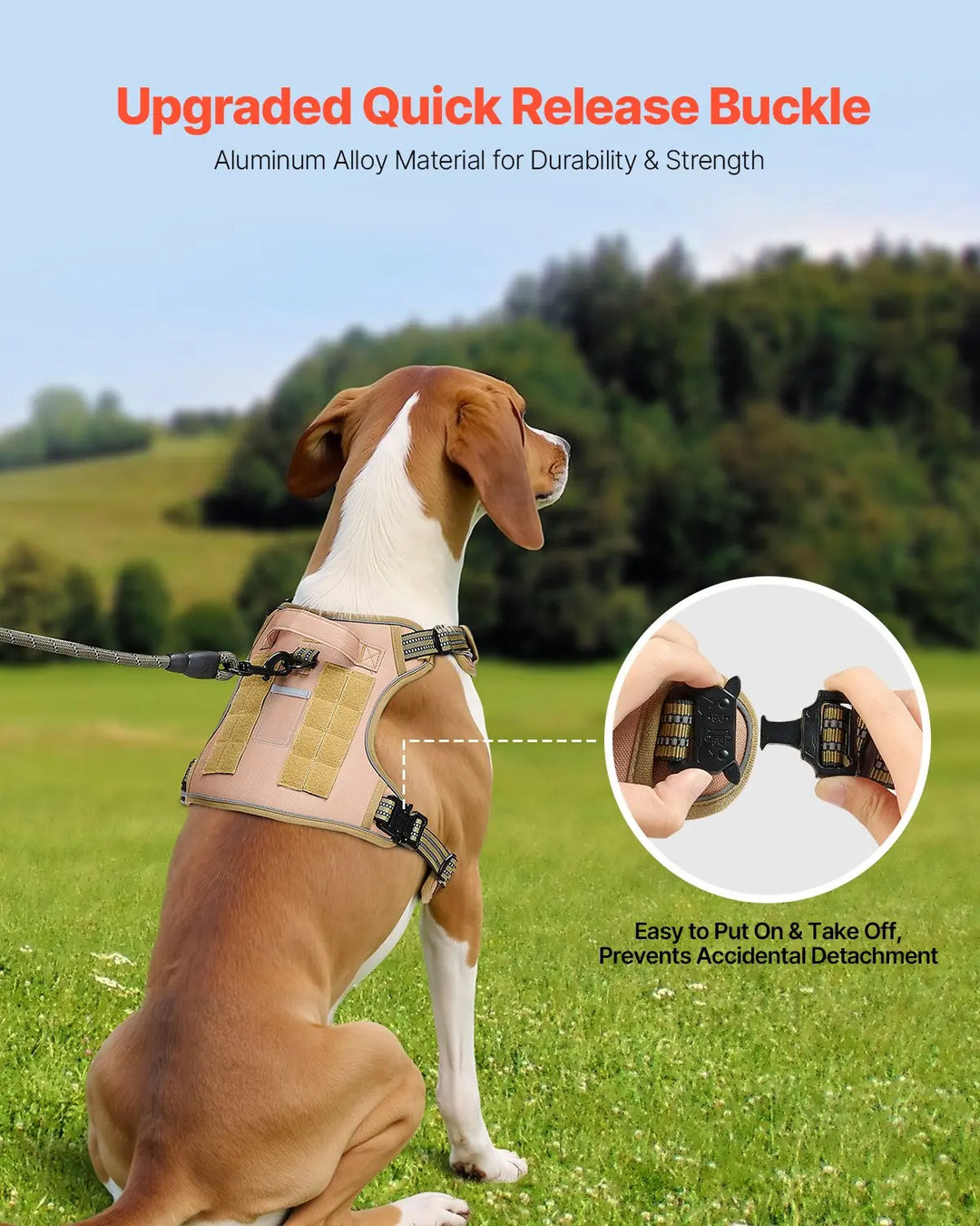 No-Pull Tactical Dog Harness - Adjustable Heavy Duty Vest for Large Dogs KaiiRova