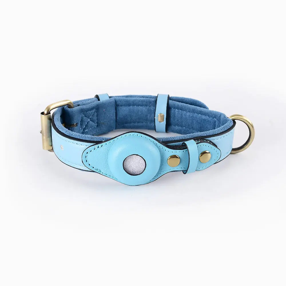 PawTrack Leather GPS Collar - Premium Pet Holder KaiiRova
