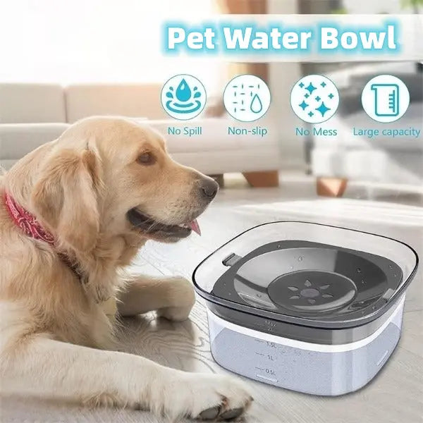 PawsFlow 70oz Spill-Proof Slow Sip Dog Water Bowl KaiiRova